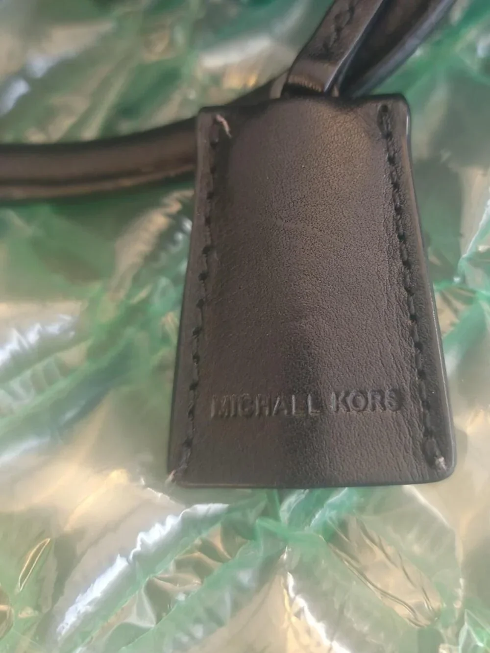 Michael Kors Hamilton Medium Navy Pebbled Leather Satchel Shoulder Bag Lock & Ke